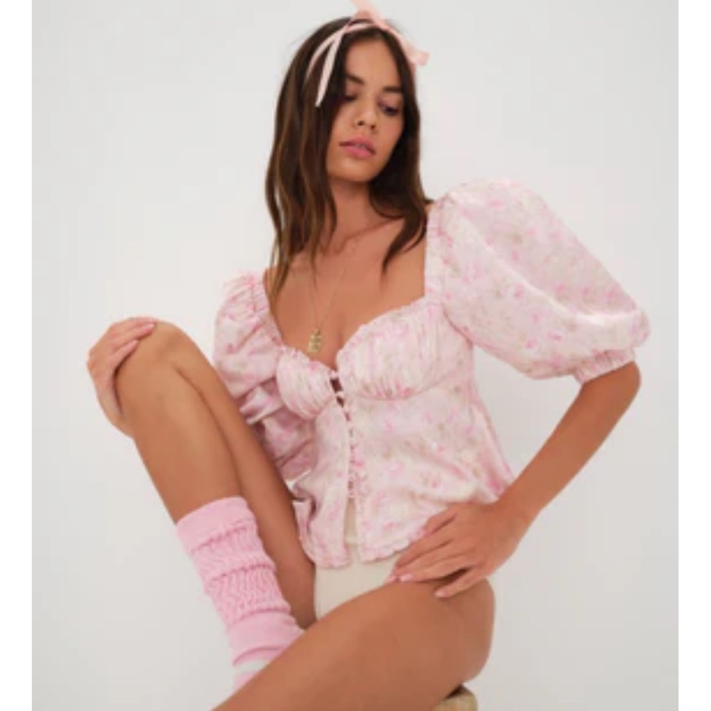 For Love And Lemons Rhoda Blouse View 3